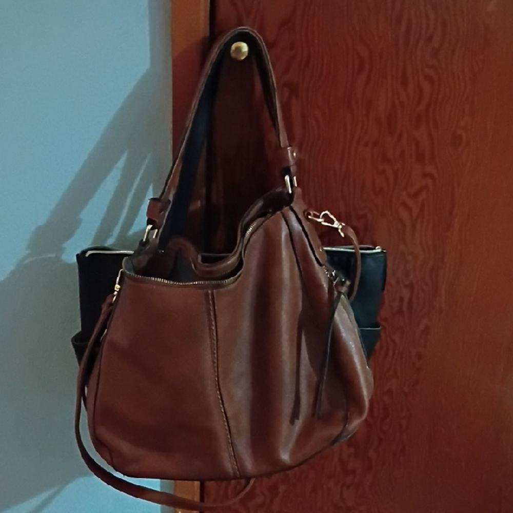 Elegant Brown Leather Tote Bag